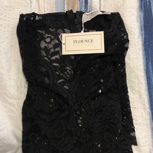 Flounce London Black Lace Dress US4
